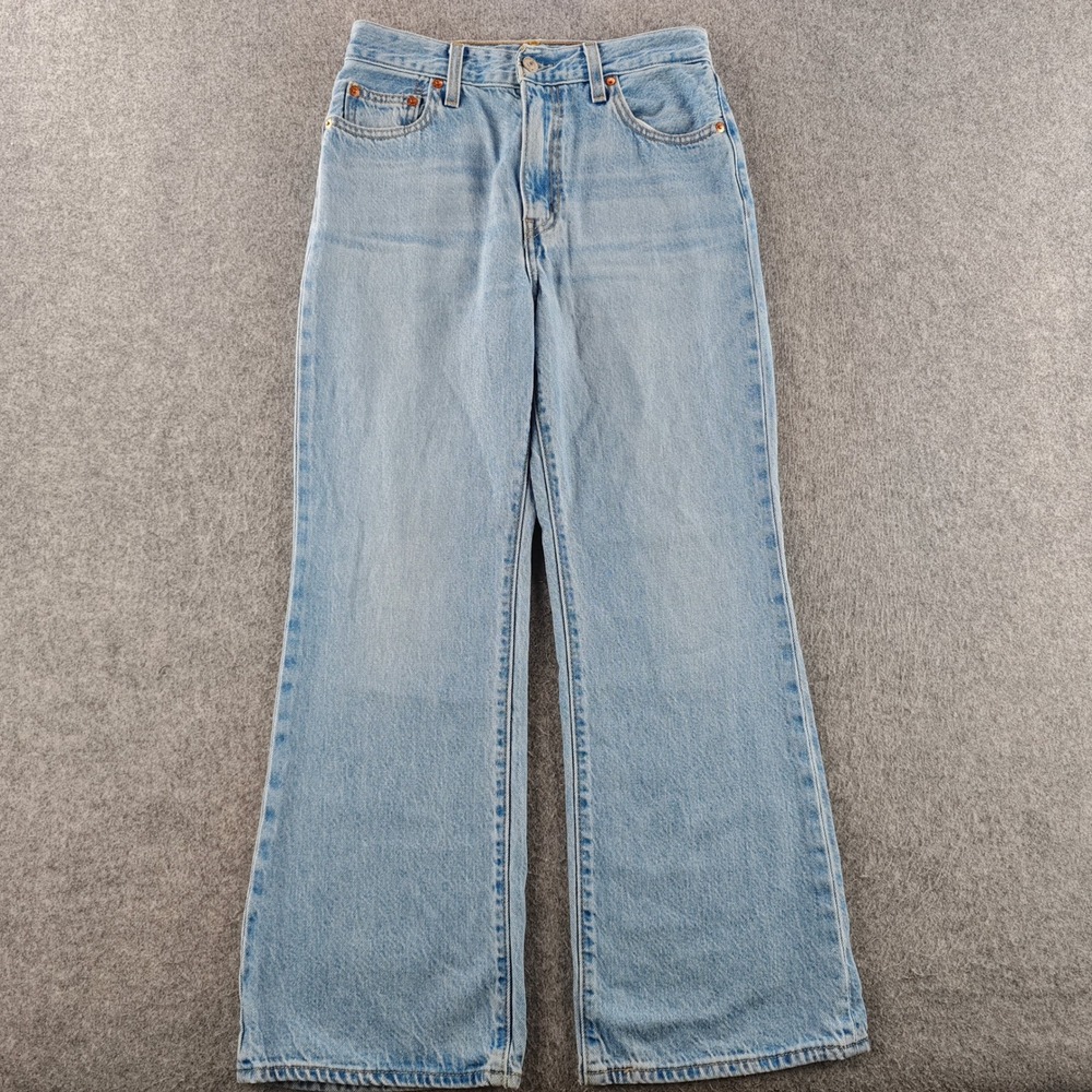 Levi's Math Club Flare Womens 26x27 Light Wash High Waisted Denim Jeans